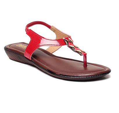 adeera (adeera-5-207-red) pvc sole faux leather upper material (red)
