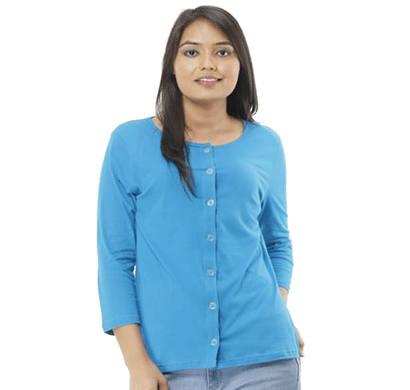 advik plain top for women (blue)
