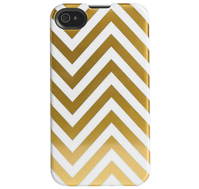 agent18- p5ssl/52, slimshield cell phone case for apple iphone 5 & 5s, (gold/white)