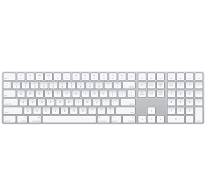 apple - 190198383334 magic keyboard with numeric pad - us english, white