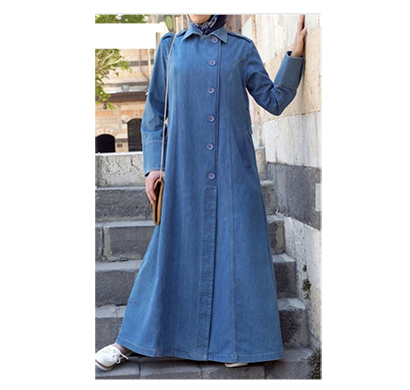 arihant (107) islamic abaya, size large & extra large, denim fabric,burkha dress (blue)