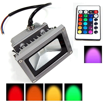 arpit 10 watt flood light high quality imported rgb color (red, blue, green, white)