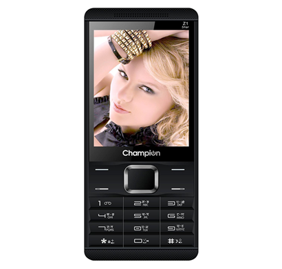 champion z1 star feature phone with wireless fm radio & auto call recorder - black