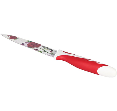 cosmosgalaxy i3394-a printed stainless steel utility kitchen knife, red