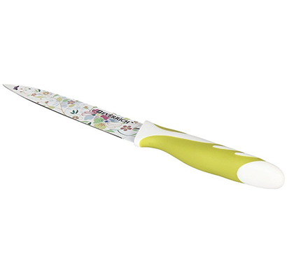 cosmosgalaxy i3394-c printed stainless steel utility kitchen knife, green