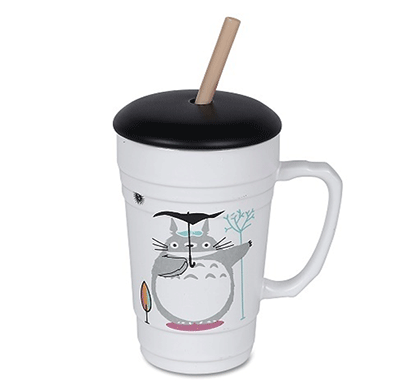 cosmosgalaxy (i3765) ceramic coffee mug with lid and straw