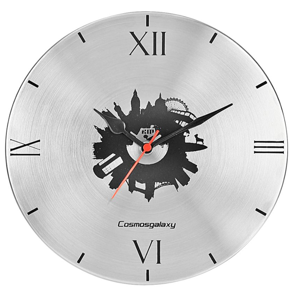 Whole Cosmosgalaxy I3462 London Designer Stainless Steel Round Wall Clock Silver Black With Best Liquidation Deal Excess2 - Wall Clocks London On