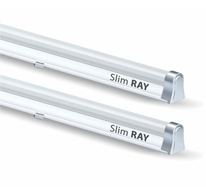crompton ldslr18-cdl slim ray 18-watt led batten (pack of 2, white gray, linear)