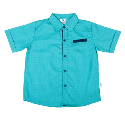 cuddledoo (cv8s119) turquoise mesh shirt boy shirt cotton (blue)