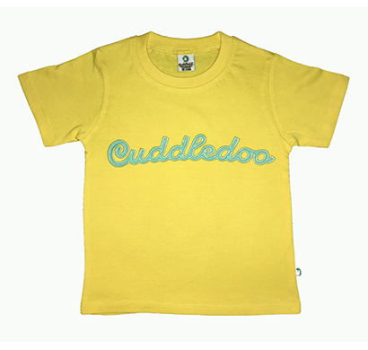 cuddledoo (cv20s119) lemon cuddledoo embroidery cotton t shirt (yellow)