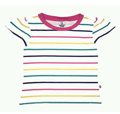 cuddledoo (cv24s119) multicolour stripe boys t shirt cotton round neck t shirt (multi color)