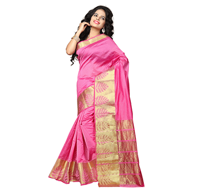 dhyana banarasi style woven zari work cotton silk for women's