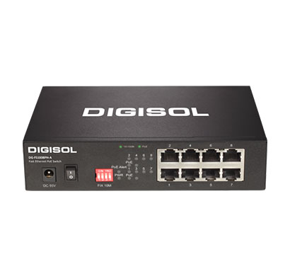 digisol dg-fs1008ph-a 8 port fast ethernet unmanaged poe switch