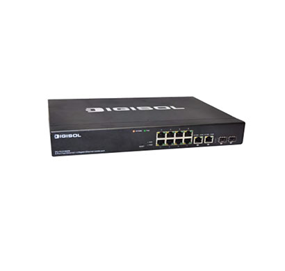 digisol dg-fs1510hpe 8 10/100mbps lite managed poe+ switch with 2 gigabit combo ports