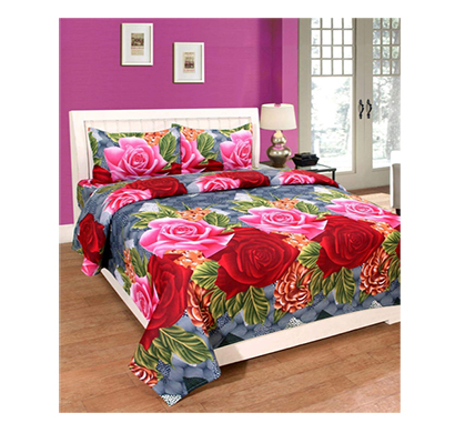 dream aura (b07yxs9t5s) victorian summer dream, 100% polyester double bedsheet with 2 pillow covers, da046 (multi)
