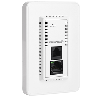 edimax iap1200 2 x 2 ac1200 dual-band in-wall poe access point white