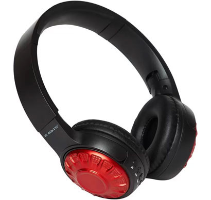 egate 303 on-ear stereo wireless bluetooth headphone with mic (red)