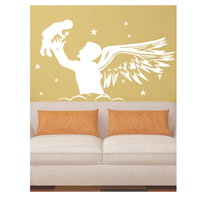 enormous kart on wall white angel dad wall sticker
