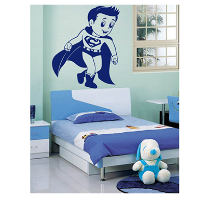 enormous kart on wall blue naughty superman wall sticker