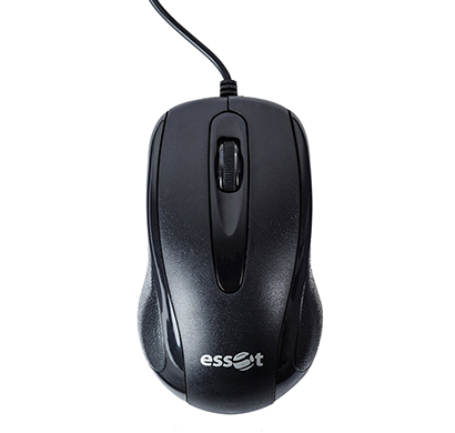 essot - 005 wired optical mouse, usb black, 6 month warranty