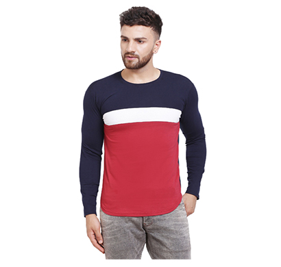 fashnet (fid0025) solid cotton round neck regular full sleeve men's t-shirt (multicolor)