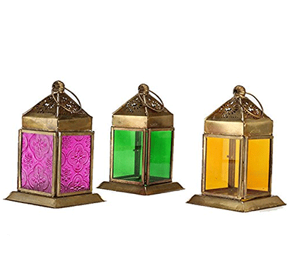 giftease mahir & bros manufacture and exporters iron lantern mblw00219 (pack of 3)