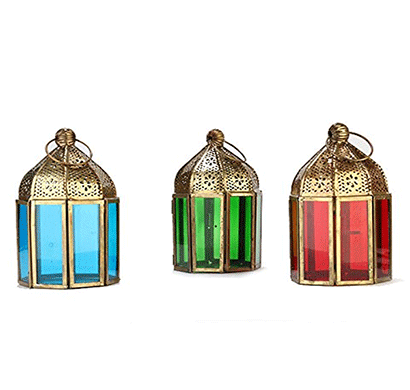 giftease mahir & bros manufacture and exporters iron lantern mblw0212 (pack of 3)