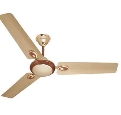 havells- fusion, 900mm ceiling fan, beige-brown, 1 year warranty