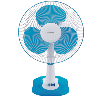 havells - swing zx, 400 mm sweep table fan, blue, 1 year warranty