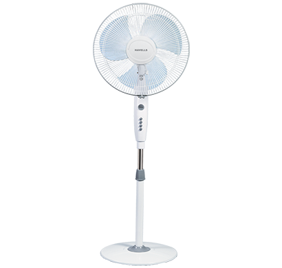 havells - trendy, 400mm pedestal fan with timer, grey, 1 year warranty