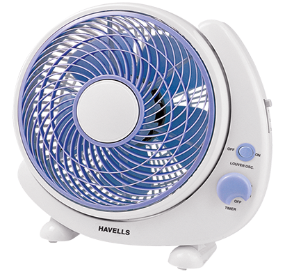 havells - crescent, 250 mm sweep personal fan, blue, 1 year warranty