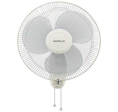havells - swing, 400 mm sweep, wall fan, white. 1 year warranty