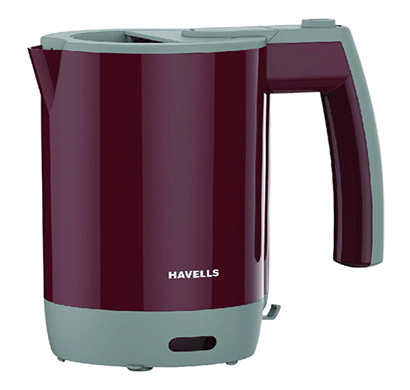 havells travel lite 0.5-litre kettle 1000w (maroon)