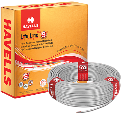 havells - heat-90-grey6x0, life line plus s3 hrfr heat cables 6.0 sqmm 90 mtr, grey, 1 year warranty