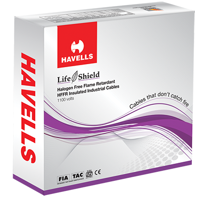 havells - whffznra12x5, life shield hffr cables 2.5 sqmm halogen free flame retardant, 90 mtr, red, 1 year warranty
