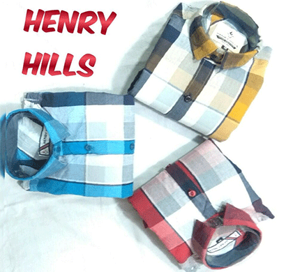 henry hills cotton full sleeves men's shirt mangalgiri