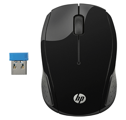 hp 200 ( x6w31aa#acj) wireless mouse (black)