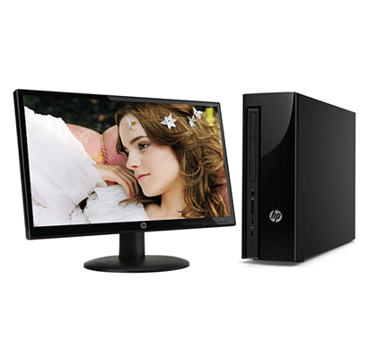 hp 260-a061il desktop pc (celeron /4gb/1tb/dos/integrated graphics) 19.5 inch monitor black