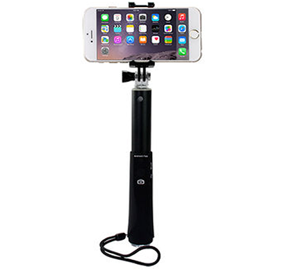 ipearl- ip14-po-08905a, folding plus selfie stick, wireless integrated edition, 90 cm length, black