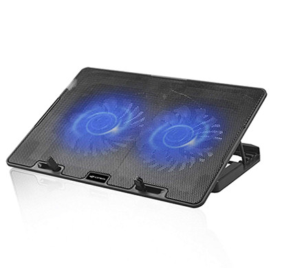 lapcare ergonomic chillmate laptop cooler and stand (black)