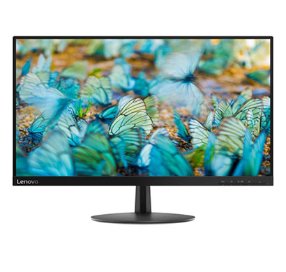 lenovo (l24e-20) 23.8 inch monitor ( led display/ va panel/ amd free synch/ hdmi / vga inputs), raven black