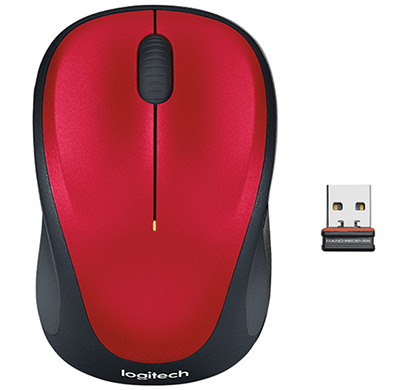 logitech- m235 ,wireless mouse , red, 1 year warranty
