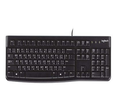 logitech k120 hindi wired keyboard ,(black)