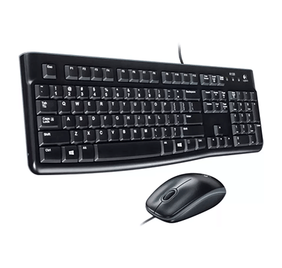 logitech mk120 wired keyboard with wired optical mouse combo
