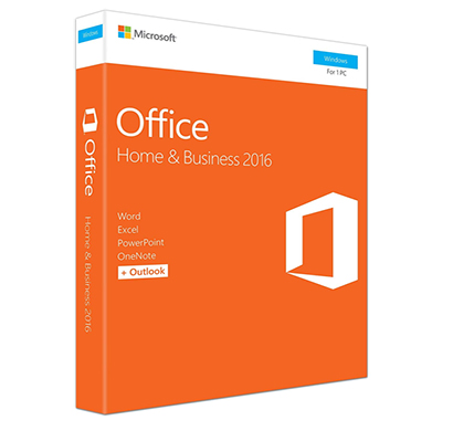 microsoft office home and business 2016 for windows 7,8,10 (32bit/64bit) with media dvd format (word, excel, powerpoint, onenote, outlook 2016) for 1 pc / user