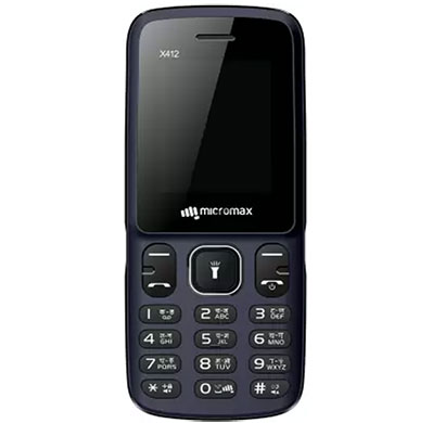 micromax x412 feature phones 32 mb dual sim (blue, black & red, black & grey)
