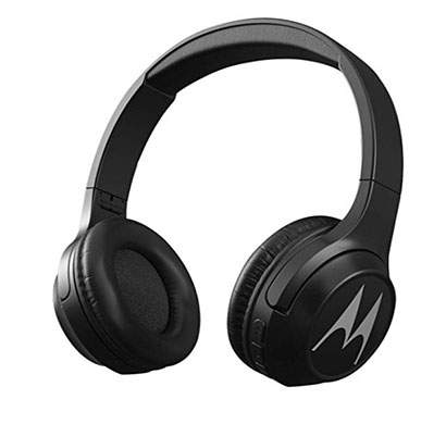 motorola escape 210 over-ear bluetooth headphones with alexa (black)