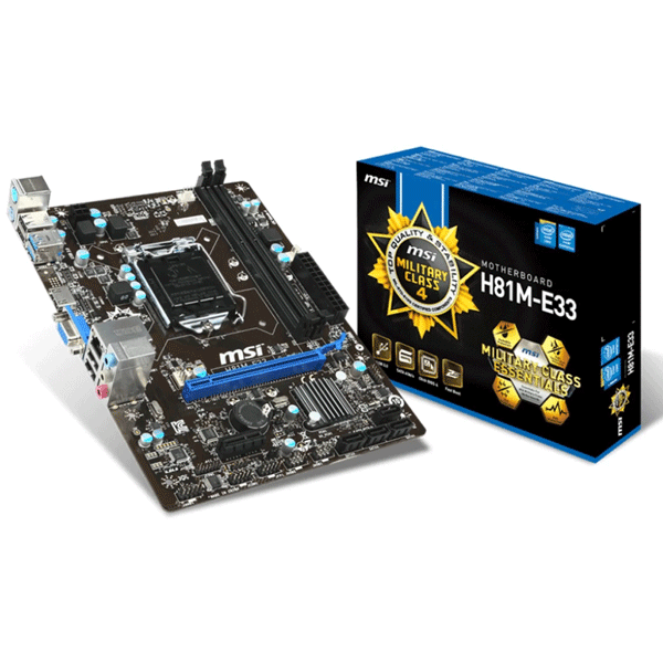 Msi H81m-e33 Socket Lga 1150 Motherboard