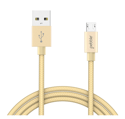 pebble pncm10 rapid type a to microusb cable 3.2 feet/1 meter (gold)