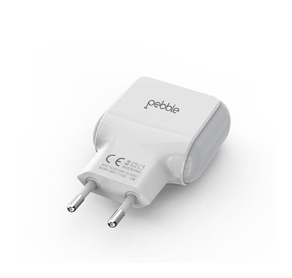pebble pwc21 2 usb wall charger (white)